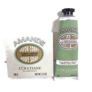 L'Occitane Almond Body Soap With Almond Oil & Hand Cream 30 ML /100 G NEW